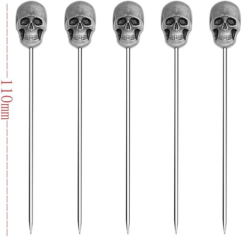 Miniatura 6 de Palillos de cóctel de acero inoxidable, palillos de aceituna Martini de acero inoxidable para bar, barbacoa, frutas, palillos de bebida Bloody Mary