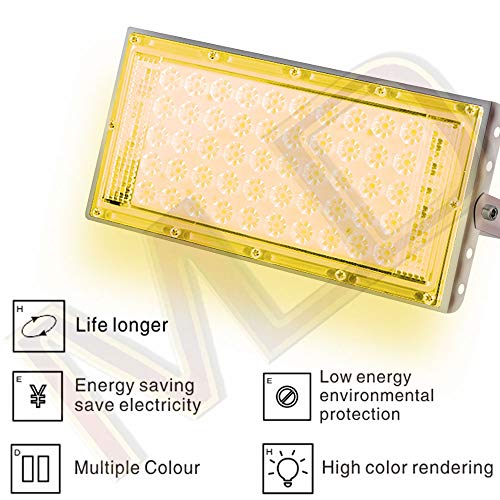 Image of MLD 10W Led Flood Light AC 220V Waterproof Brick focus Flood lights for indoor outdoor Lights | Warm white| Yellow | 10 Watt | Pack Of 5