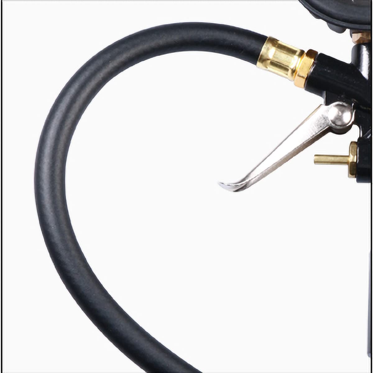 HMTE Manómetro de presión de neumáticos, Herramienta de medición de neumáticos de Coche con Mango de 55MM, indicador de presión de Manguera Flexible de Dial de Alta precisión