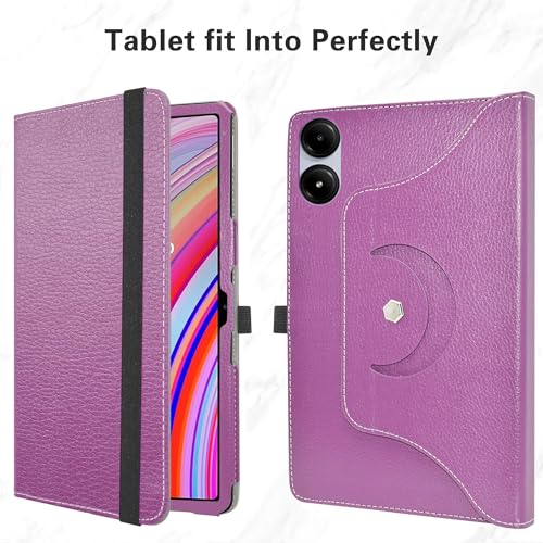 Coque Onn 12.1 Pro 2024 rotative 360 violette avec support ajustable