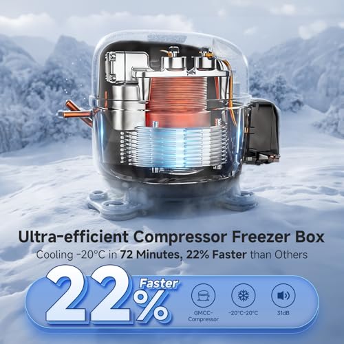 Portable Car Refrigerator Freezer Dual Zone
