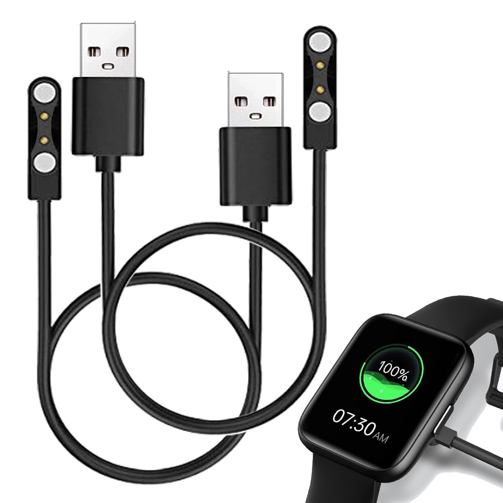 smaate Charger Cables Compatible with OYV TGW101 1.83” Fitness Tracker Smart Watch, 2-Pack