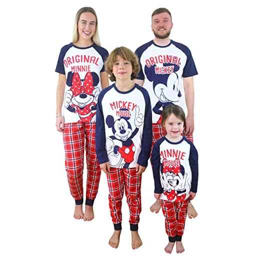 Disney Pijama para Hombre Mickey Mouse Blanco Small