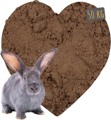 Petigi 50 kg de Sable pour caisses de Lapin, Lapin, Chinchilla, Convient aux Pattes sensibles, sans additifs Chimiques ni impuretés, sans Argile