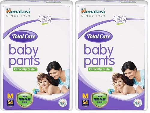 Himalaya Total Care Baby Pants Diapers, Medium, 54 Count (Pack of...