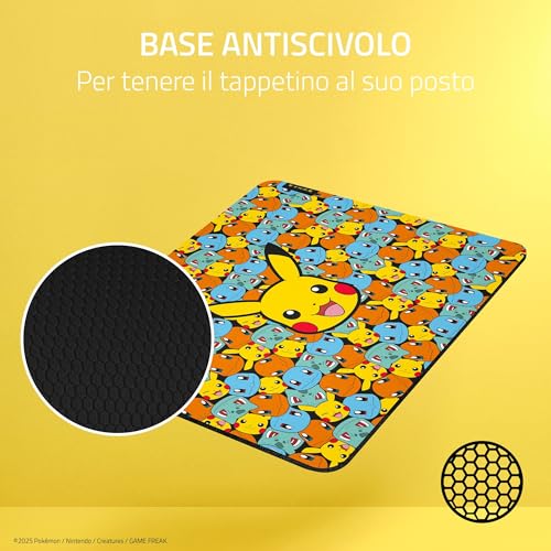 Gigantus V2 Pokémon Edition - Morbido tappetino per mouse da gioco per velocità e controllo - superficie a microtessitura - schiuma di gomma spessa - 360 x 275 x 3 mm | Pokémon Kanto - Mousepad - Immagine 3