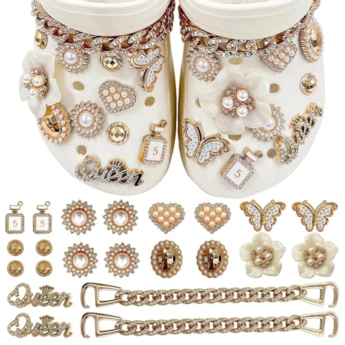 ZXTGBQ 22 Pcs Adornos Para Zapatos, DecoracióN Dezapatos De Diamantes De Cristal, DecoracióN De Zapatos Brillantes, Dijes Parazapatos Paracroc Para Regalos DeniñOs NiñAs Adultos Fiesta CumpleañOs