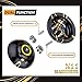 MAGICYOYO N11 Professional Unresponsive Yoyo N11 Dual Purpose Alloy Trick YoYo Ball (Black with Golden) with Bag, Glove, 12 Yoyo Strings and Responsive Bearing Kit