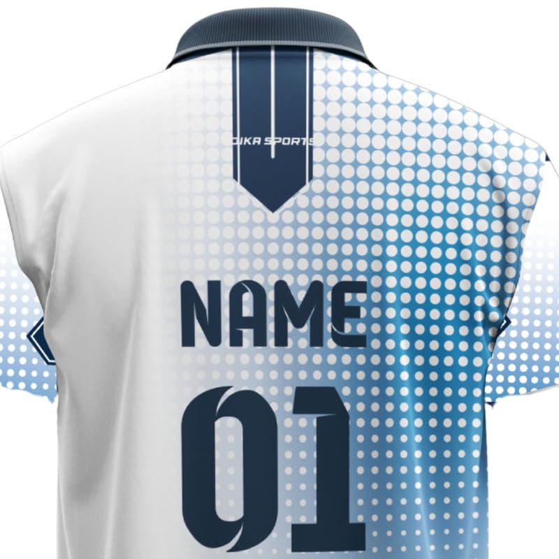 Image of Dika Sports Cricket Custom Player Name and Number Jersey Cricket Tshirt for Men | 2 Year to 5XL