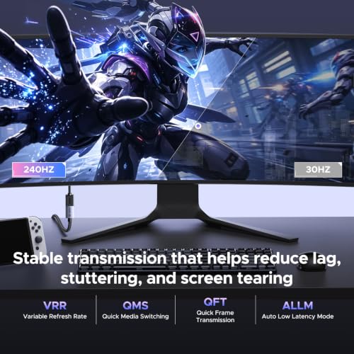 Image of UGREEN 10K 8K@60Hz 3.3FT HDMI Extender HDMI 2.1 Extension Cable Male to Female Adapter Cord 4K@240Hz High-Speed 48Gbps, Compatible with Switch 2 /Xbox Series X /Roku Stick /Blu-ray Laptop PC TV