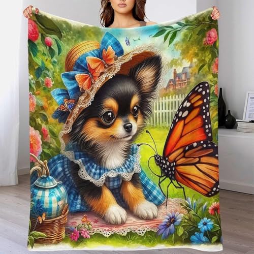 Couverture de lit chien mignon en microfibre imprimée 3D douce 180x200cm - 6