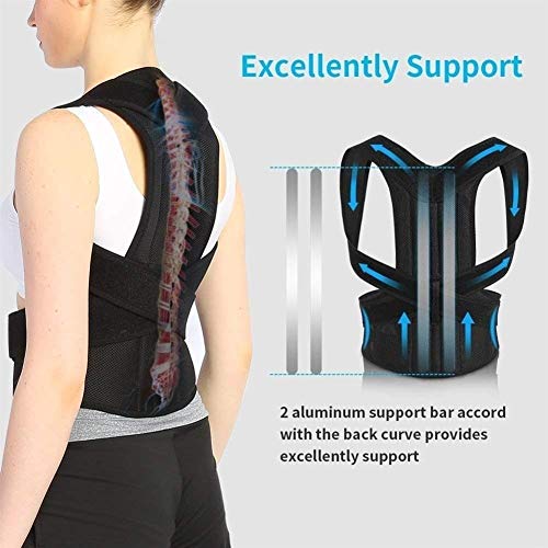 Correcteur de posture de clavicule unisexe taille M avec sangles réglables - 2