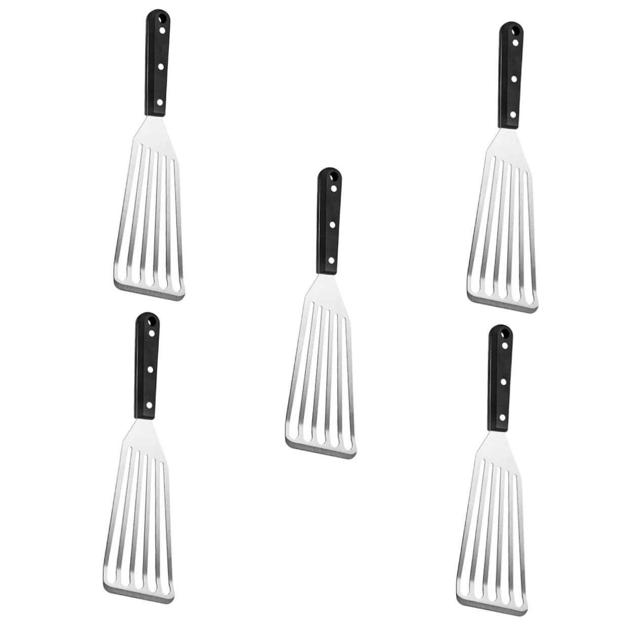 UPKOCH 5 Stück Fischspatel mit Schlitzen Robuster Pfannenwender für Steak Eier und Ergonomischer Küchenspatel für Zuhause Restaurants und Hotels Multifunktionales Kochwerkzeug