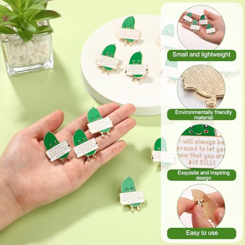 20/ 40 Pcs Inspirational Pickle Enamel Pins Motivational Dill Cucumber Lapel Pins Christmas Gift for Friend Coworker Employee(20 Pcs)3