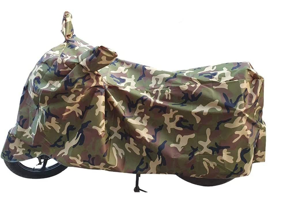 AEGISA+ All Weather Protection Two Wheeler Cover for All Activa, Scooter & Scooty | Anti Dust, 100% Waterproof, Heat Resistant, UV Proof - Triple Stitched with Mirror Pocket | (Military Camouflage)