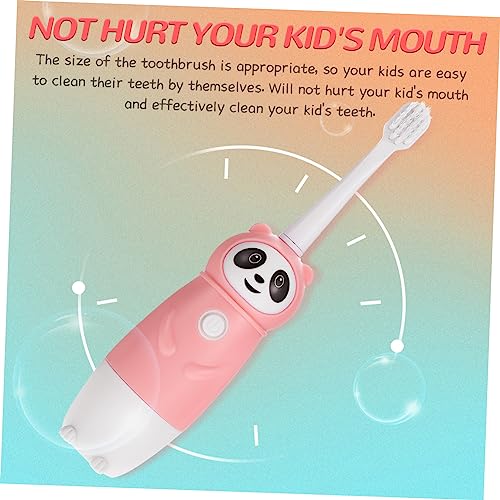 1 Satz Elektrische Zahnbürste Für Elektrische Zahnbürsten Für Kinderzahnbürste Elektrisch Zahnbürste Panda Elektrische Zahnbürste Babysnacks Kaubar Pp Rosa Healeved – Bild 8