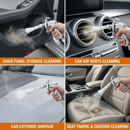 Duriumon Tornado Car Cleaning Gun with Adjustable Air Flow Nozzle, Air Blower Gun for Car Detailing, High Pressure Dry Cleaning Gun Quickly Blasts Dust & Dirt Works with Air Compressor by Duriumon - Image 6