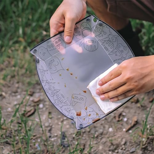 Vaso de silicona de 19 g, plegable, ligero y multifuncional para uso en exteriores (A)