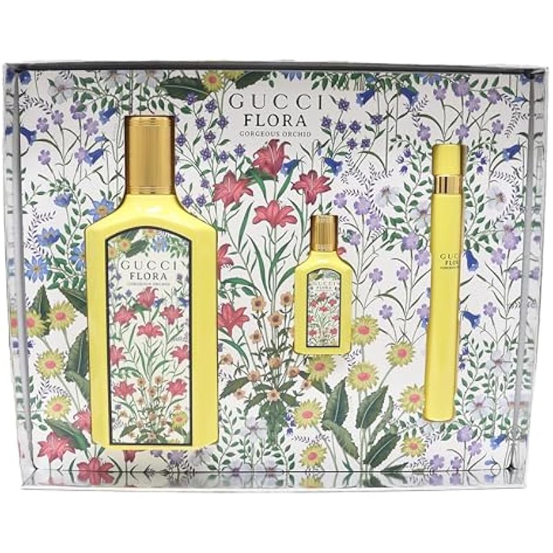 Gucci Flora Gorgeous Orchid Fragrance Gift Set, 3-Piece Perfume Collection