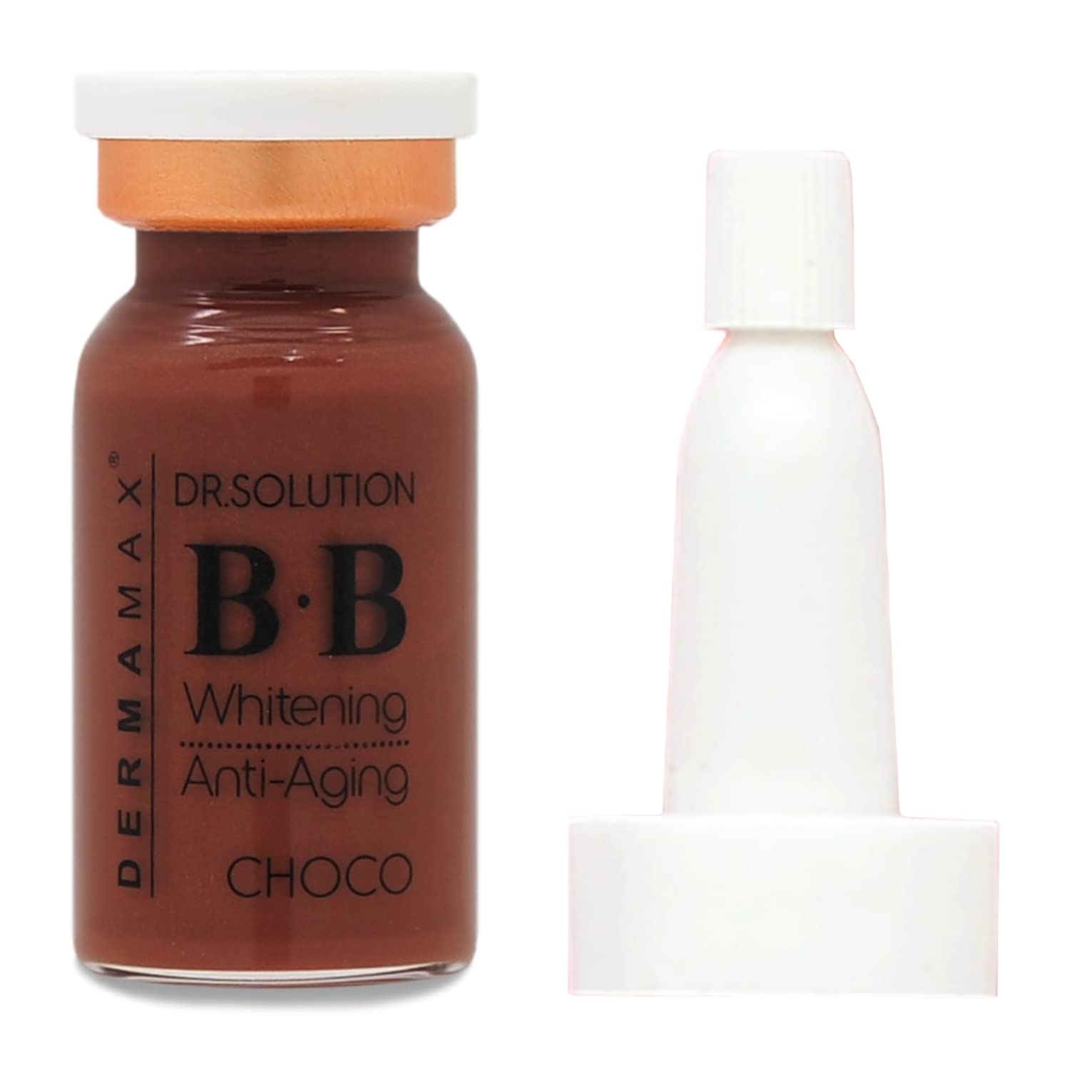DERMAMAX BB Serum Glow | 7 different ampoules for BB treatment | Ideal for Microneedling and Dermaroller treatment | No. 21| NO.23 | C.C | PINK | CHOKO | CAMEL | PEACH | 8ml each (CHOCO)