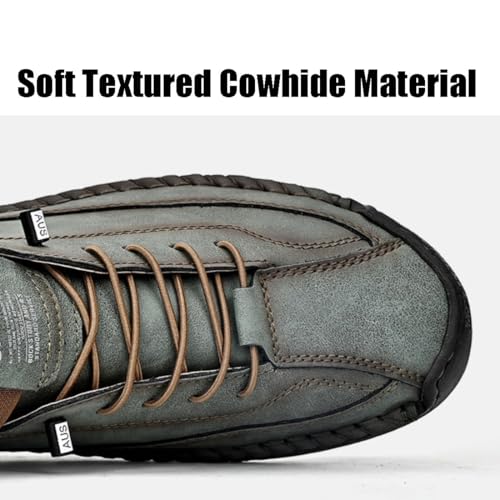 Beelovy Shoes for Men, Easestep Adjustable Leather Sneakers Soft Comfort Orthopedic Support, Slip On Loafers3