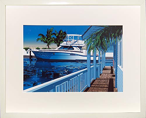 ��؉p�l���yBlue Waterway�z���A�[�g�v�����g���z��53x43cm��
