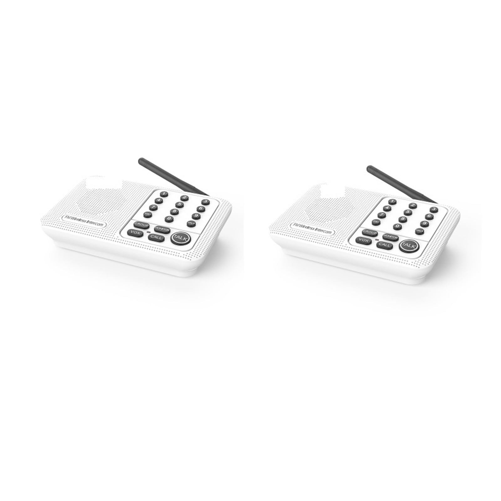 Sistema di Interfono Citofoni, di interfono wireless for la casa, domestico a lungo raggio for ufficio, bidirezionale da stanza a(White -2 stations)