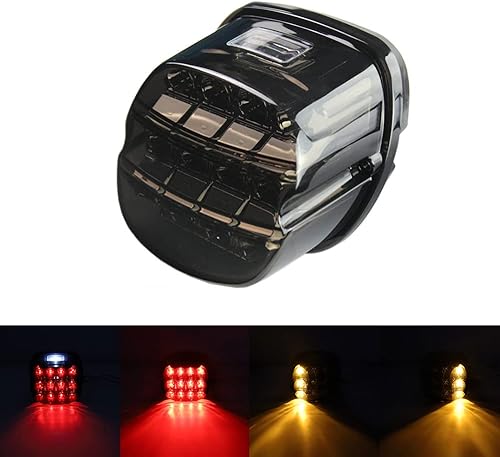 Miniatura 2 de Luz Trasera LED de Señal de Giro en Negro y Amarillo, Mejora de Luces Traseras HD para Harley Dyna Road King Electra Glide Street Bob Touring,
