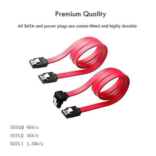 Cable SATA para SSD y HDD, 18 pulgadas, ángulo recto y recto miniatura 3