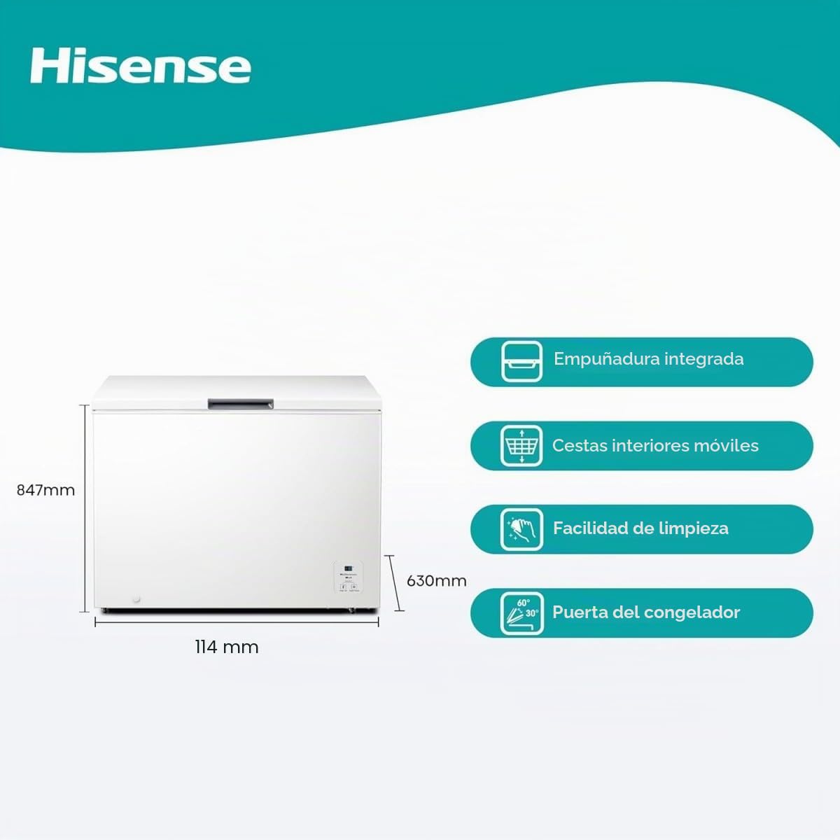 Congelatore Hisense FC386D4AWLYE White