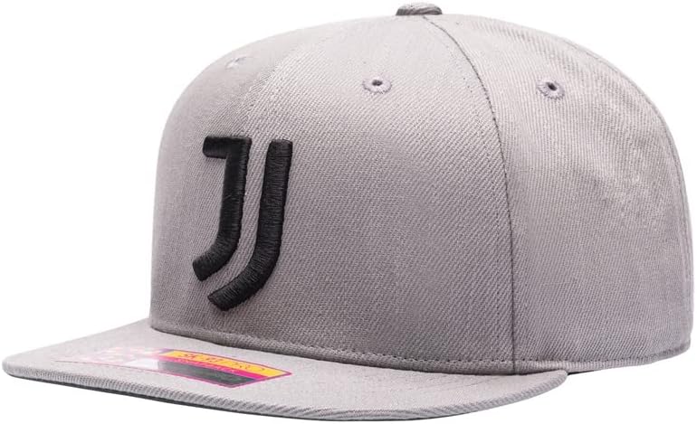 Fan Ink Juventus Grey Club Ink Flat Peak Snapback Hat
