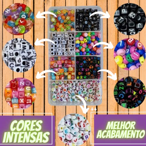 Kit 1000 Miçanga Infantil Letras-alfabeto-6 Modelos