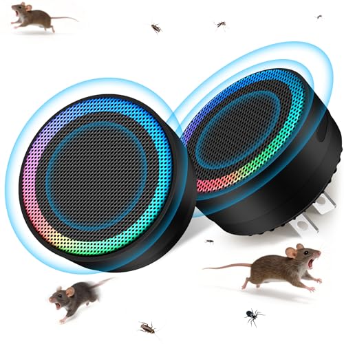 Image of Ultrasonic Pest Control Repellent 2026 Upgraded,Mice Traps Indoor Plug in,Electronic Mouse Repellent Devices for Mouse,Rodent,Roach,Mice,Mosquito,Spider,Rat Repellent for Home,Kitchen,Black-2 Pack