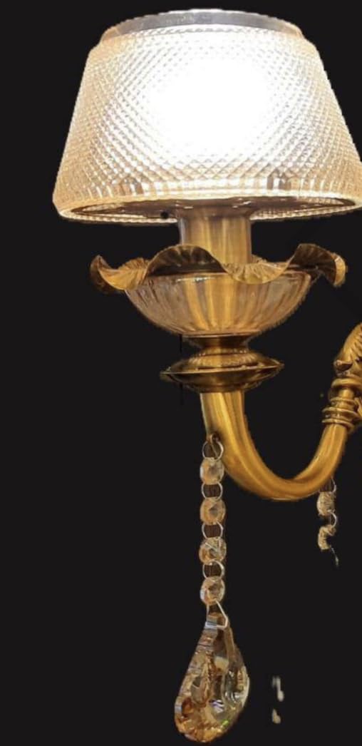 Sanleen Italian Chandelier - Antique Gold Crystal Light -4