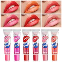 Lip Tint, 6pcs Lip gloss set, Easy Peel Off Lip Stain Lipstick, Waterproof Long Lasting Lipgloss for Women Girls, Makeup Beauty Lippenstift Set - Lip Tattoo
