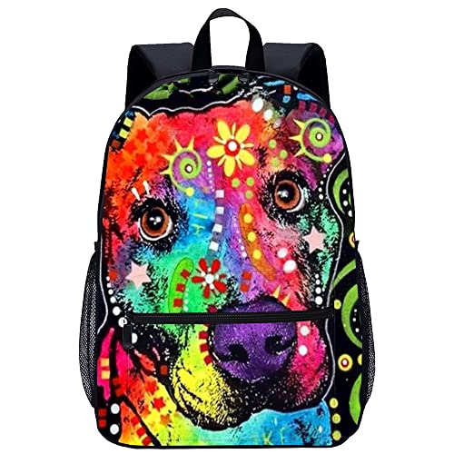 Mochila niña niño viaje al aire libre con estampado de perros y diseño escolar 3D