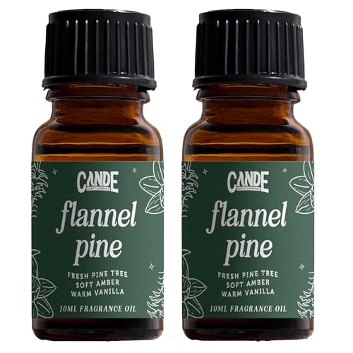 Image of CANDECraftCo Premium Fragrance Oil - Diffuser Oils Fragrances Scented for Home, Candle Soap Making Supplies, Aromatherapy Blends for House (0.34 Fl Oz) (2-Pack, Flannel Pine)