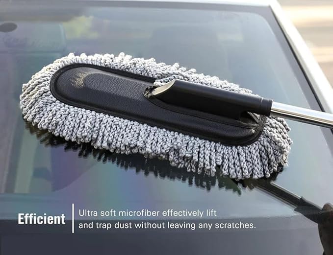 Image of 7 PCS Car Cleanig Kit with 3-in-1 Mini Vacuum Cleaner, Microfiber Cloth,Big Duster,Car Cleaning Anti-Fog Spray,Wheel Brush,AC Vent Brush&Interior Cleaning for velar,Truck,Bike Cleaning Tools