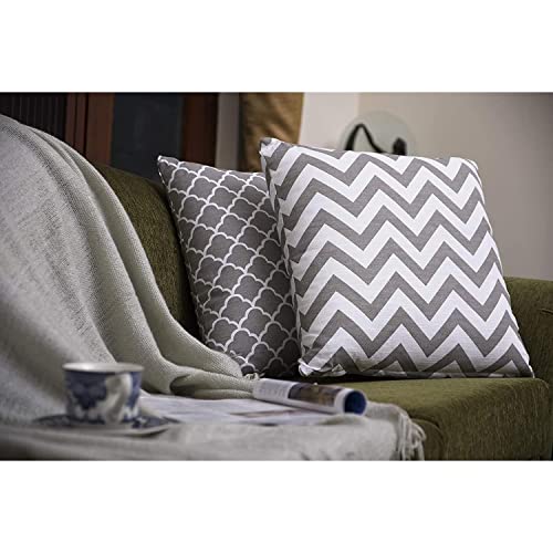 Penguin-Home-Set-of-4-Grey-Cushion-Covers-45x45cm-Double-Sided-Square-Pillow-Covers-100-Pure-Cotton-Invisible-Zipper-Geometric-Design-Pillow-Cases-for-Living-Room-Bedroom-Sofa-18x18-Inch