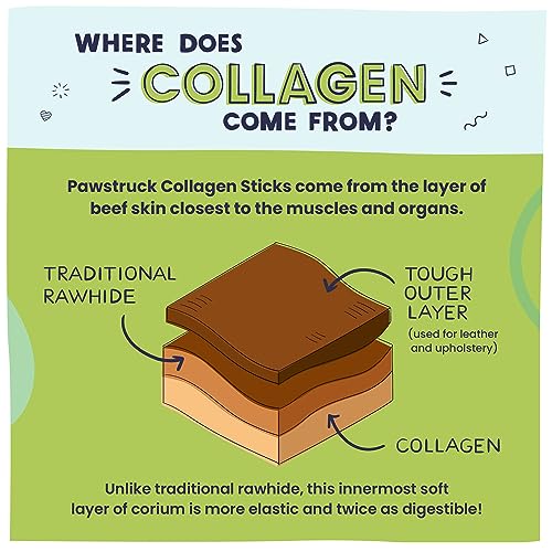 Pawstruck NCCSL-005 Natural Large 12 Inch Beef Collagen Sticks For Dogs thumb #5