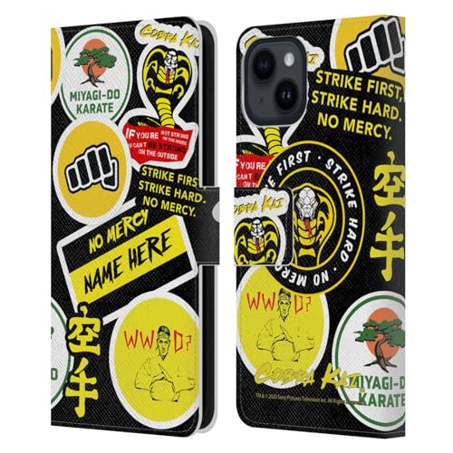 Coque Cobra Kai iPhone 15 personnalisée avec porte-carte et support vidéo intégré