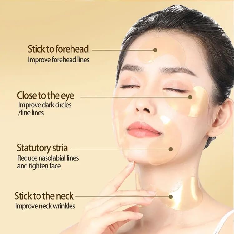 Generic 30 Pair Colagen Crystal 24k Gold hydrating Under Eye Gel Face Mask for Dark Circles Anti Aging Wrinkle, Puffy Eyes, Vegan Cruelty-Free Self Skincare Day & Night Treatment - Image 3