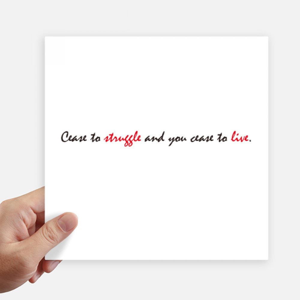 Autocollant carré 20 cm citation inspirante pour mur et ordinateur portable lot de 4