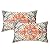 Orange Blue Ethnic Boho Lumbar Pillow Covers 12X20 Inch Bohemian Carpet Vintage Rust Coral Floral Rectangular Couch Pillow Cases with Zipper Set of 2 Home Decor for Room Bedroom Bed Cushion Outdoor