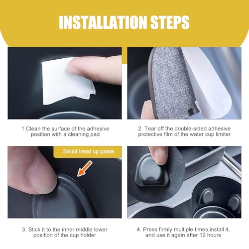 Juego 6 insertos portavasos para coche de silicona miniatura 7