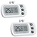 ORIA Kühlschrank Thermometer, 2 Stk. Digitale Gefrierschrank Thermometer, Refrigerator Thermometer Wasserdichte, mit Haken & LCD-Anzeige, Max/Min Funktion, für Hause, Bars, Cafés - 2er-Pack