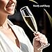 JBHO Champagne Glasses-Elegant Flutes-Gift-Box-Hand Blown Champagne Flutes Glass-100% Lead-Free Premium Crystal - Gift Idea for Wedding, Anniversary, Christmas,New Year-Set of 4-8oz, Clear