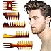 Styling Hair Comb Set Salon Barber Hairstylist Texture Comb 5 Pack Professional Hair Brush Retro Hairdressing Hair Care Style Accessory Double-sided for Men Boy Gentleman