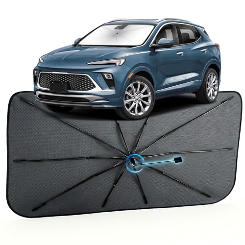 Image of Car Windshield Sun Shade for Buick Encore /Encore GX 2013-2026 -[Reflective Coated Fabric] Sunshade Umbrella for Front Window, Car Shades Sun Visor Keep Car Cool and Protects Interior, 1:1 Exact Fit