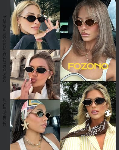 Retro Oval Sunglasses for Women Polarized UV Protection Trendy Vintage Small Sun Glasses Metal Frame4
